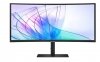 Samsung Monitor 34 cale ViewFinity S65VC VA 3440x1440 UWQHD 21:9 1xHDMI 1xDP 1xUSB-C 90W 2xUSB-A LAN 5ms HAS Webcam głośniki zak